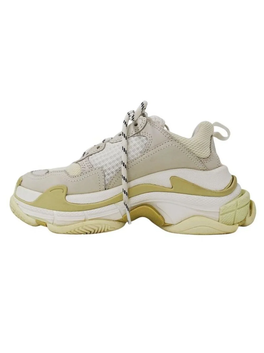 Balenciaga Sneakers Nylon Triple S White Beige 36 - Picture 6 of 15